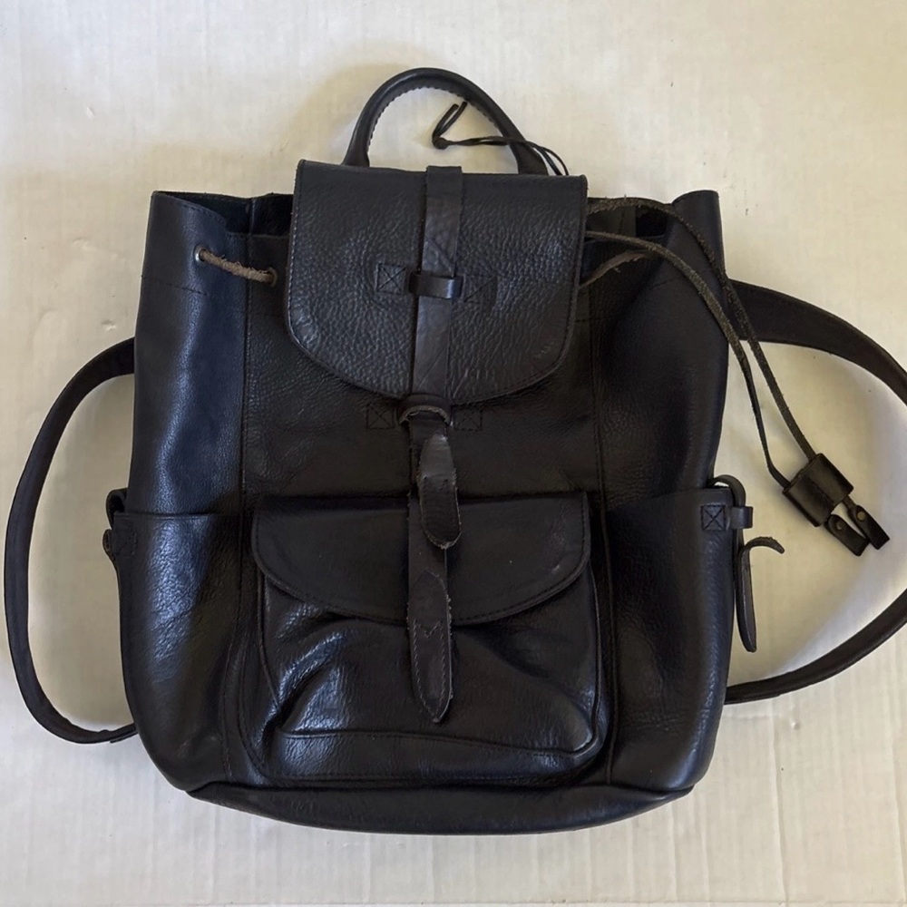 Black will leather goods backpack